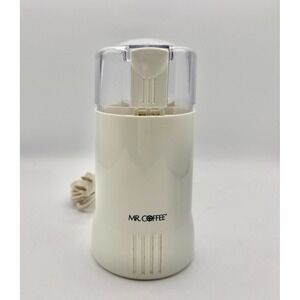 Mr. Coffee Model IDS 55 Electric Coffee or Spice Grinder White Works